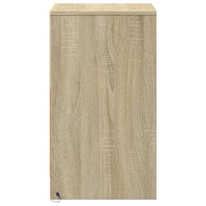 Sängbord med LED-lampor 2 st sonoma-ek konstruerat trä