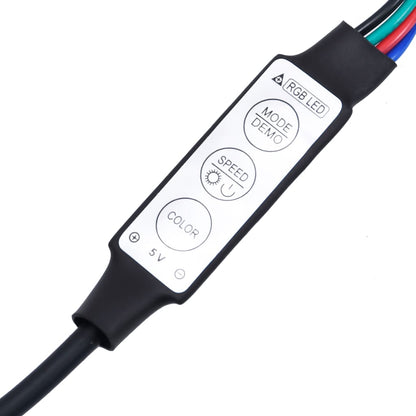 Sängbord med LED-lampor 2 st svart konstruerat trä