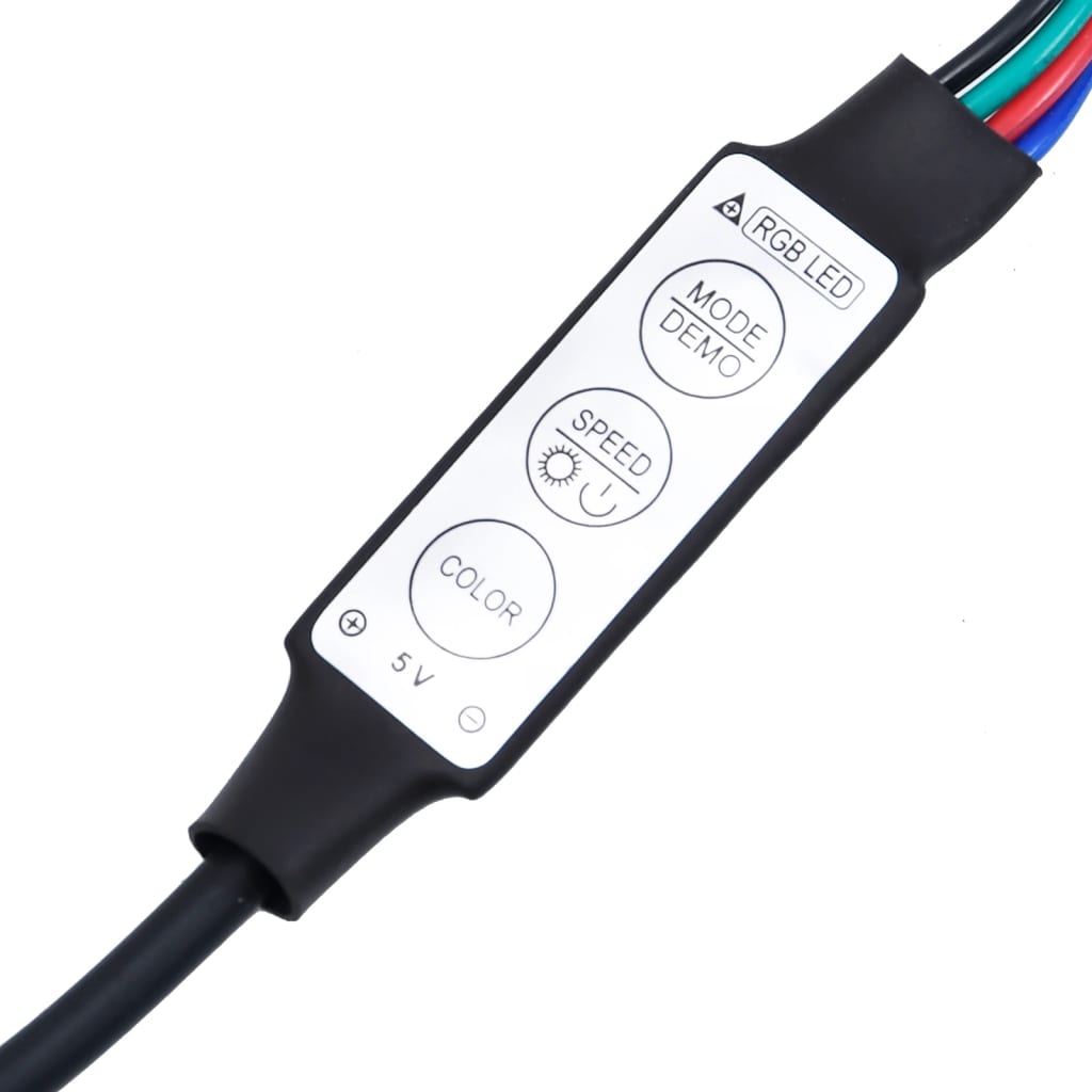 Sängbord med LED-lampor 2 st brun ek konstruerat trä