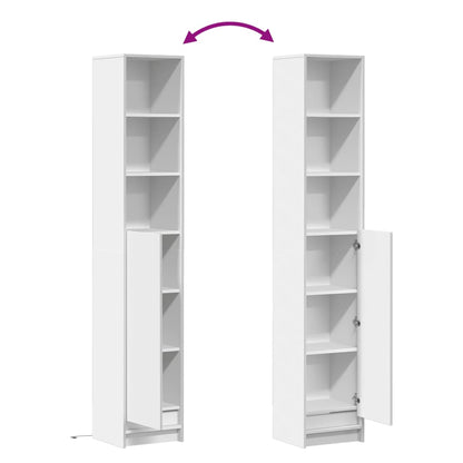 Skänk Vit LED 36x32,5x200 cm