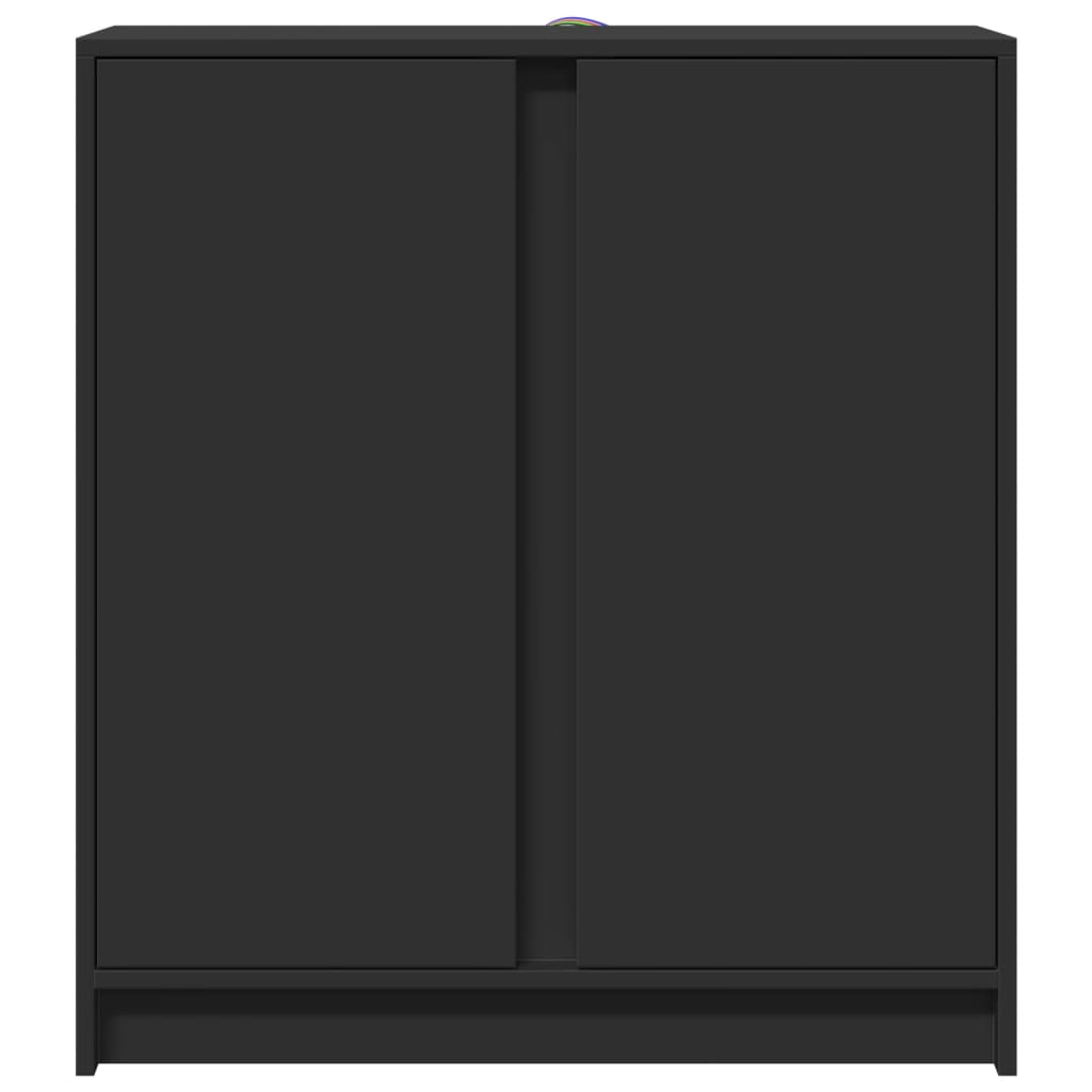 Skänk Svart LED 77x34x85 cm