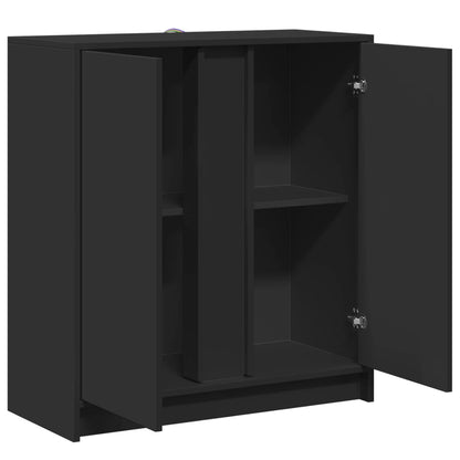 Skänk Svart LED 77x34x85 cm