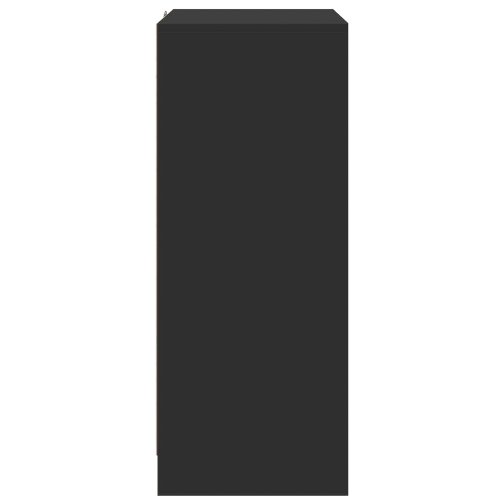 Skänk Svart LED 77x34x85 cm