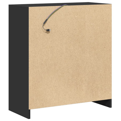 Skänk Svart LED 77x34x85 cm