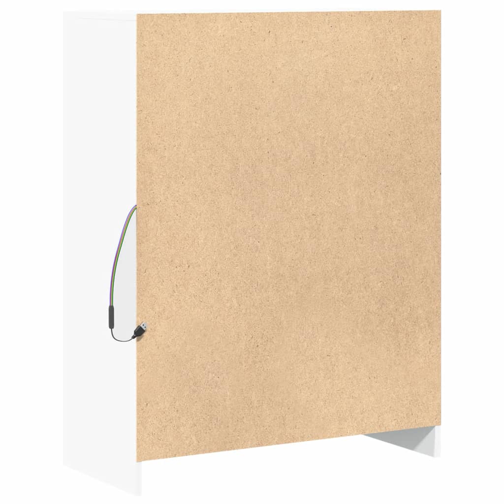 Skänk Vit LED 77x34x100 cm