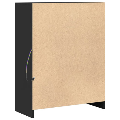 Skänk Svart LED 77x34x100 cm