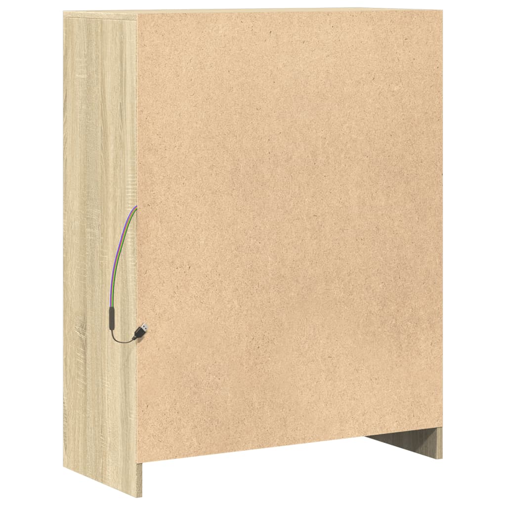 Skänk Sonoma Ek LED 77x34x100 cm