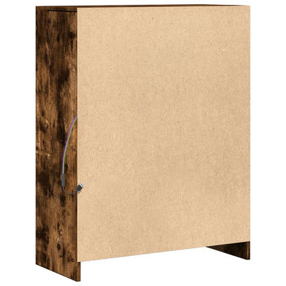 Skänk Rökfärgad Ek LED 77x34x100 cm