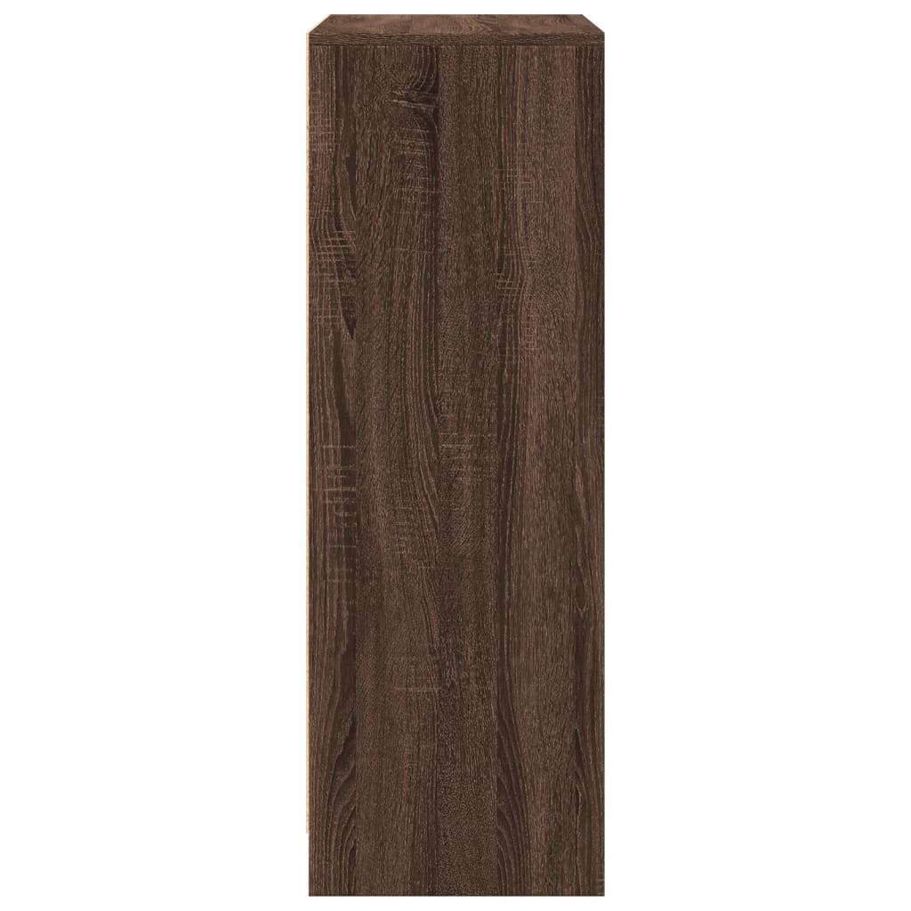 Skänk Brun Ek LED 77x34x100 cm