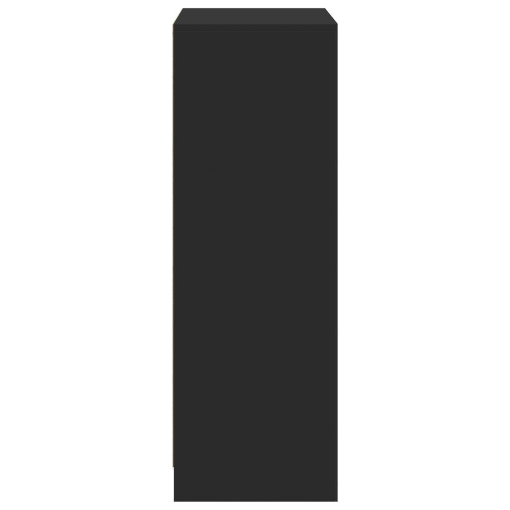 Skänk Svart LED 72x34x100 cm