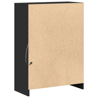 Skänk Svart LED 72x34x100 cm