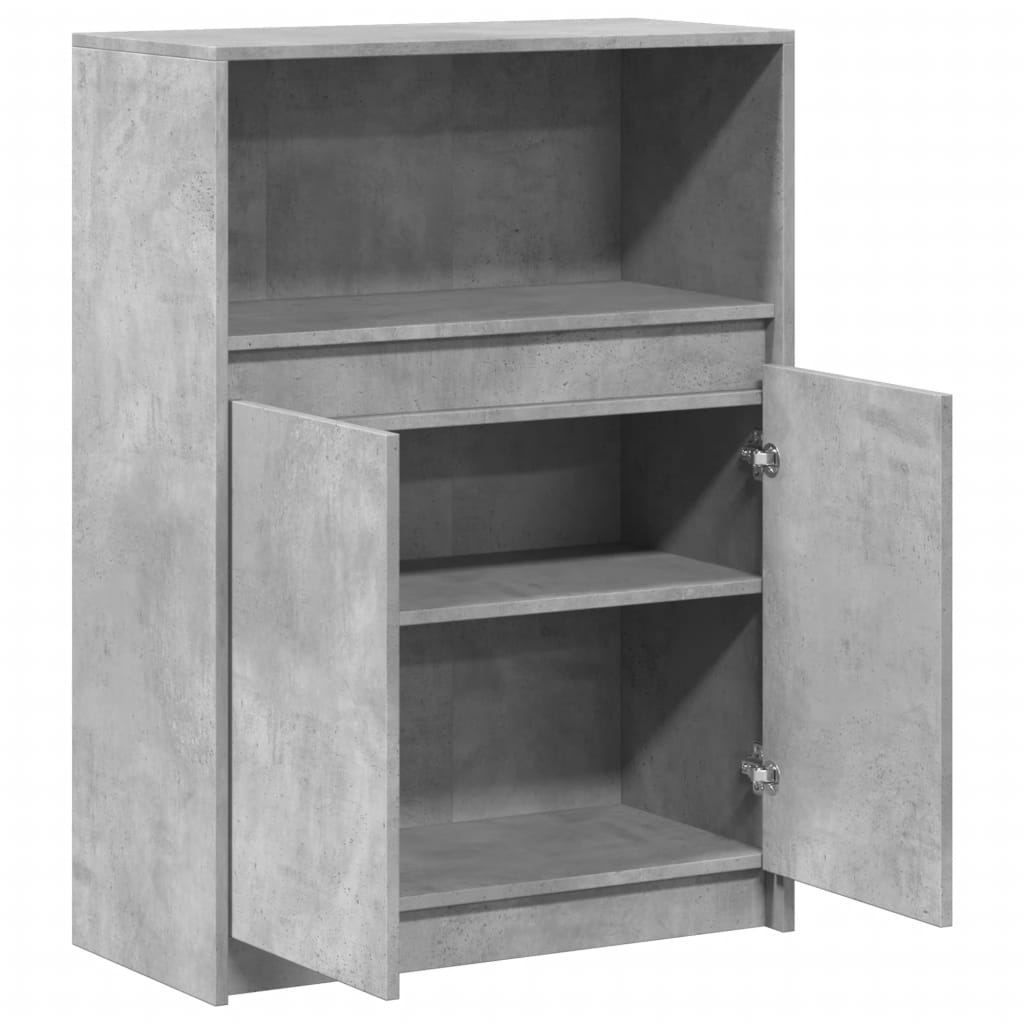 Skänk Betonggrå LED 72x34x100 cm