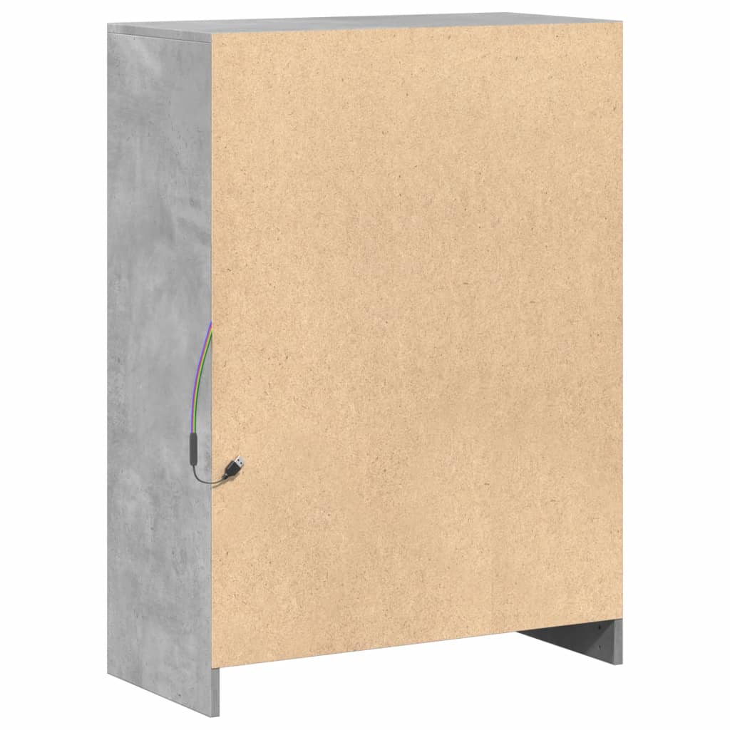 Skänk Betonggrå LED 72x34x100 cm