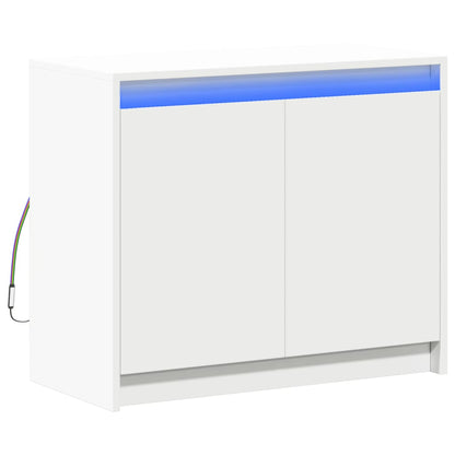 Skänk Vit LED 72x34x61 cm