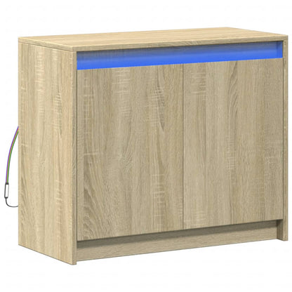 Skänk Sonoma Ek LED 72x34x61 cm