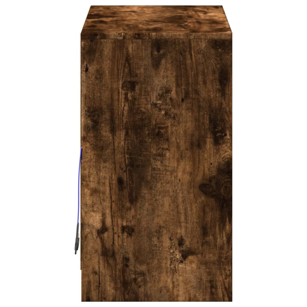 Skänk Rökfärgad Ek LED 72x34x61 cm