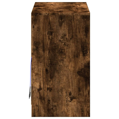 Skänk Rökfärgad Ek LED 72x34x61 cm