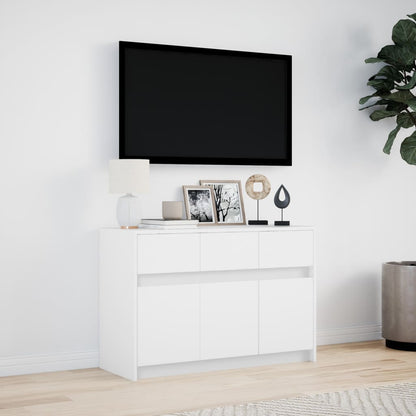 TV-Möbel Vit TV-Bänk LED 91x34x61 cm