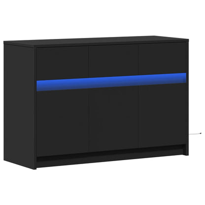 TV-Möbel Svart TV-Bänk LED 91x34x61 cm