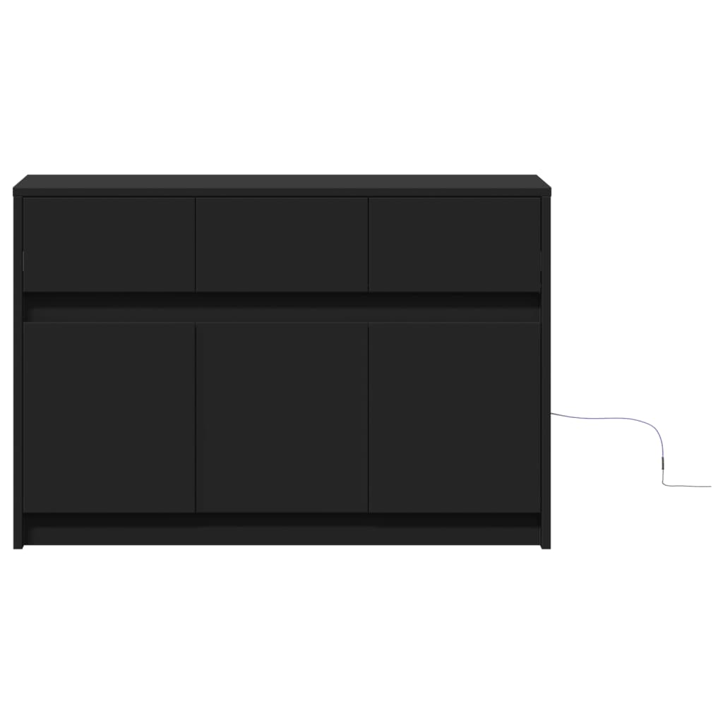 TV-Möbel Svart TV-Bänk LED 91x34x61 cm