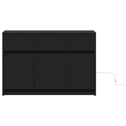 TV-Möbel Svart TV-Bänk LED 91x34x61 cm