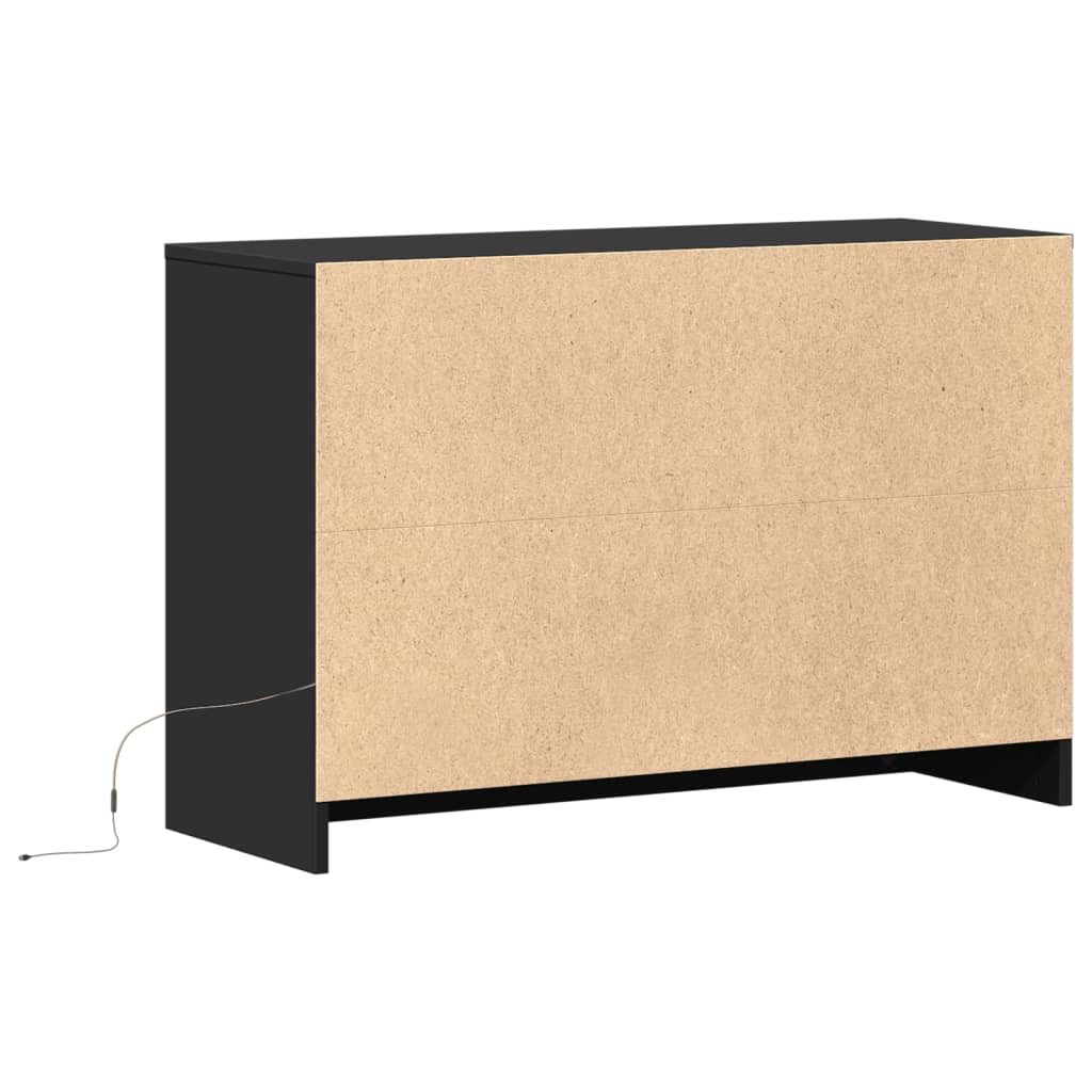 TV-Möbel Svart TV-Bänk LED 91x34x61 cm