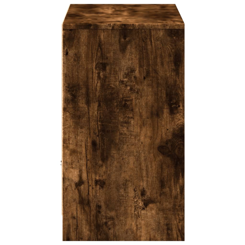 TV-Möbel Rökfärgad Ek TV-Bänk LED 91x34x61 cm