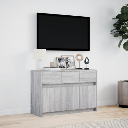 TV-Möbel Sonoma Grå TV-Bänk LED 91x34x61 cm