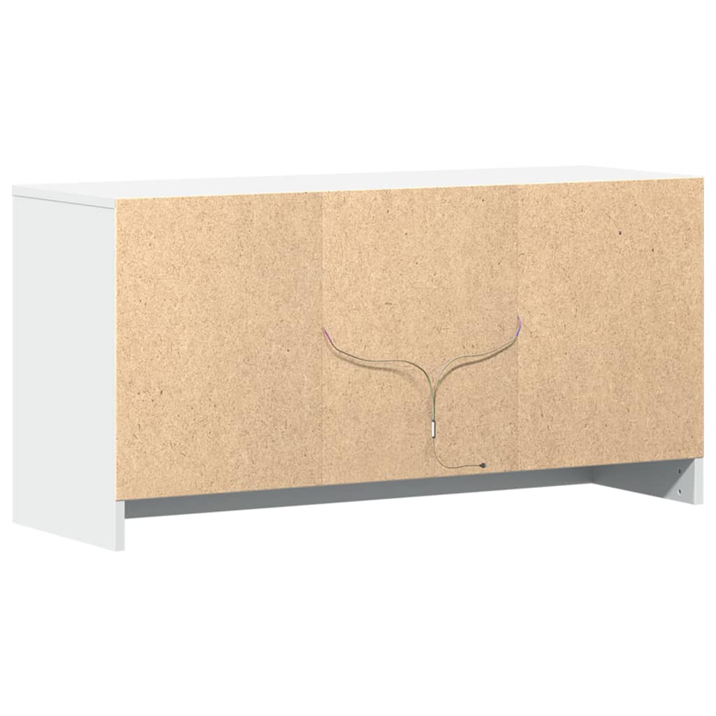 TV-Möbel Vit TV-Bänk LED 100x34x50 cm