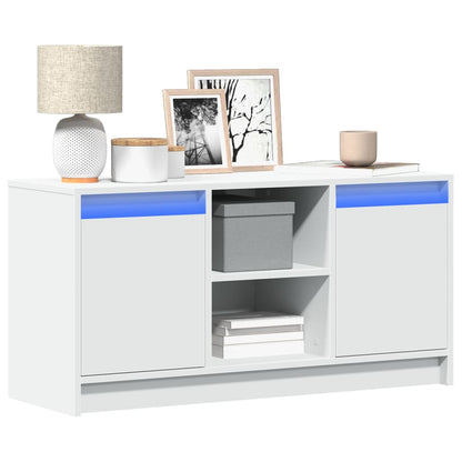 TV-Möbel Vit TV-Bänk LED 100x34x50 cm