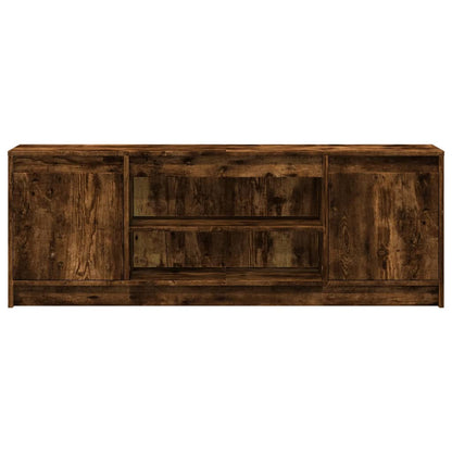 TV-Möbel Rökfärgad Ek TV-Bänk LED 139,5x34x50 cm