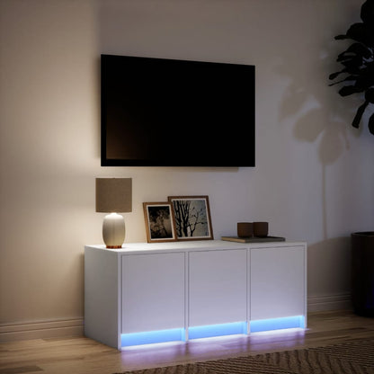 TV-Möbel Vit TV-Bänk LED 97x34x40 cm