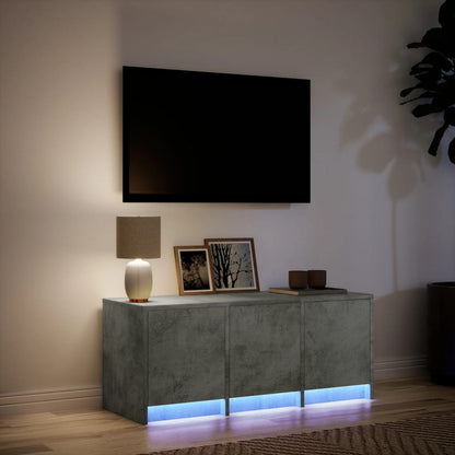 TV-Möbel Betonggrå TV-Bänk LED 97x34x40 cm