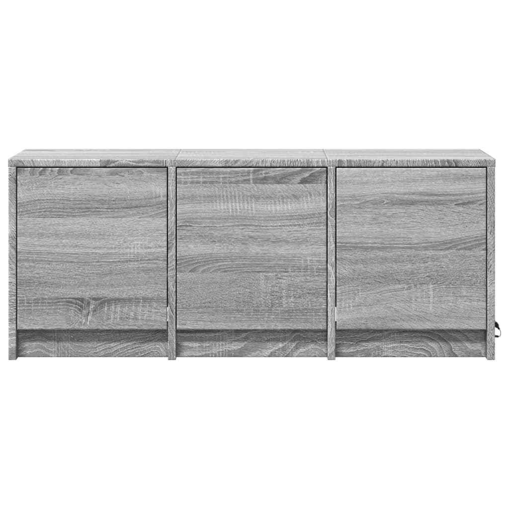 TV-Möbel Sonoma Grå TV-Bänk LED 97x34x40 cm