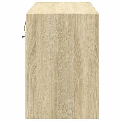 TV-Möbel Sonoma Ek Väggmonterad TV-Bänk LED 80x31x45 cm