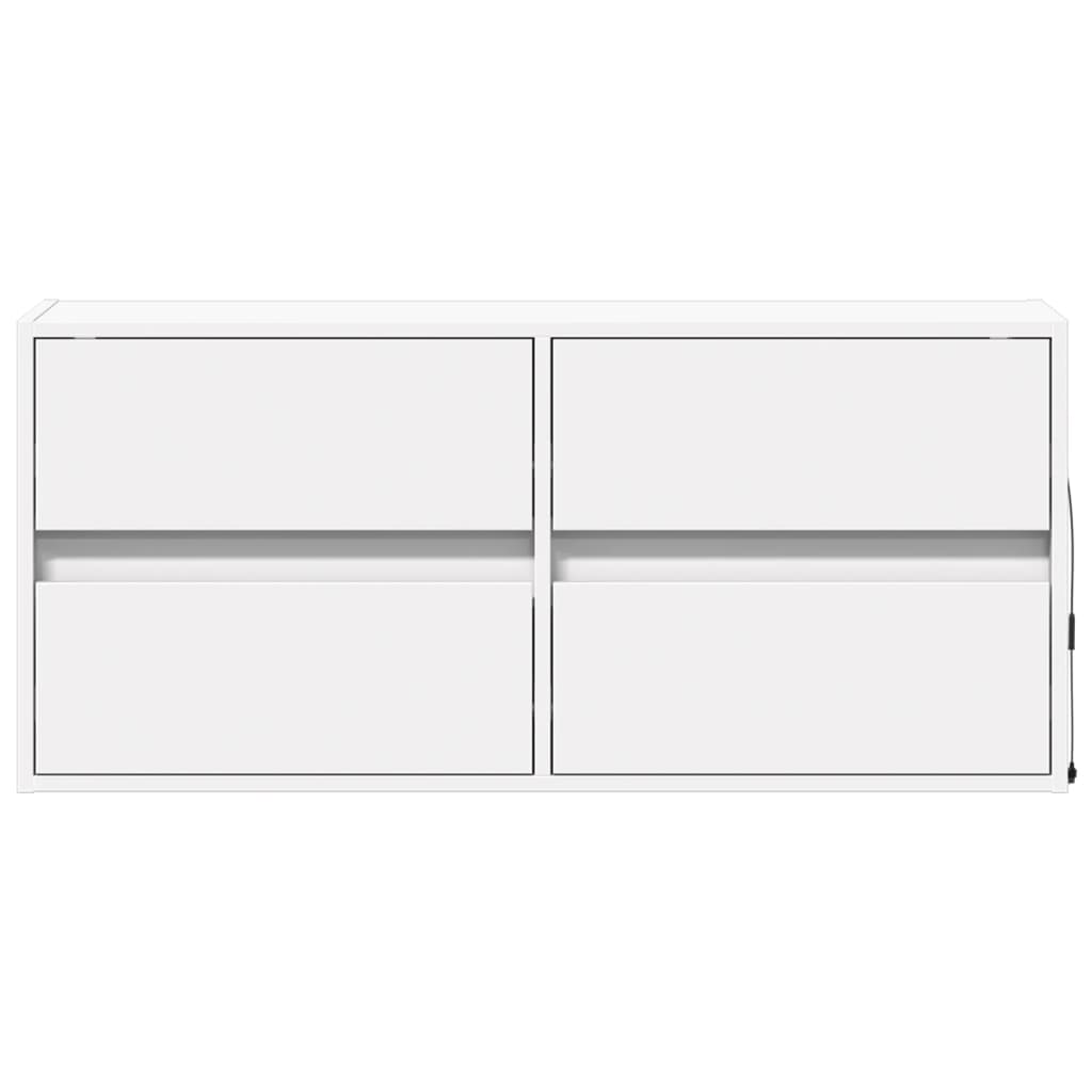 TV-Möbel Vit TV-Bänk LED 100x31x45 cm