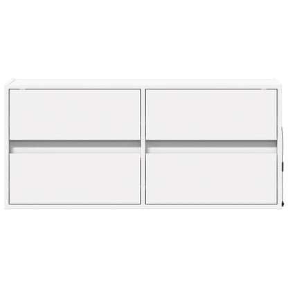 TV-Möbel Vit TV-Bänk LED 100x31x45 cm