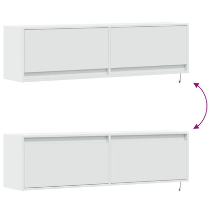 TV-Möbel Vit TV-Bänk LED 140x31x38 cm