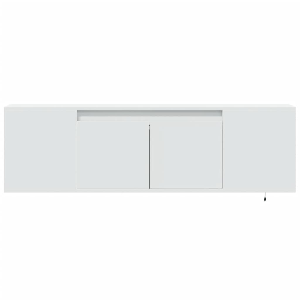 TV-Möbel Vit TV-Bänk LED 135x31x39,5 cm