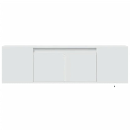 TV-Möbel Vit TV-Bänk LED 135x31x39,5 cm