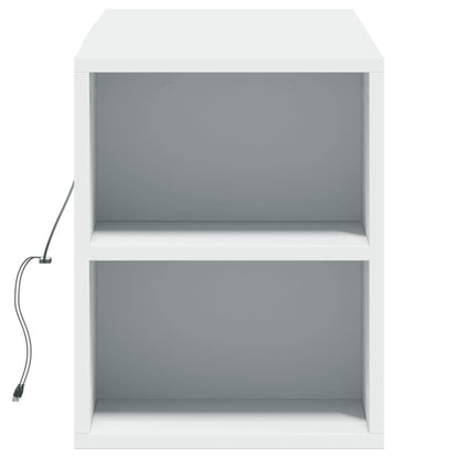 TV-Möbel Vit TV-Bänk LED 135x31x39,5 cm