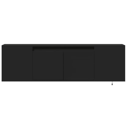 TV-Möbel Svart TV-Bänk LED 135x31x39,5 cm