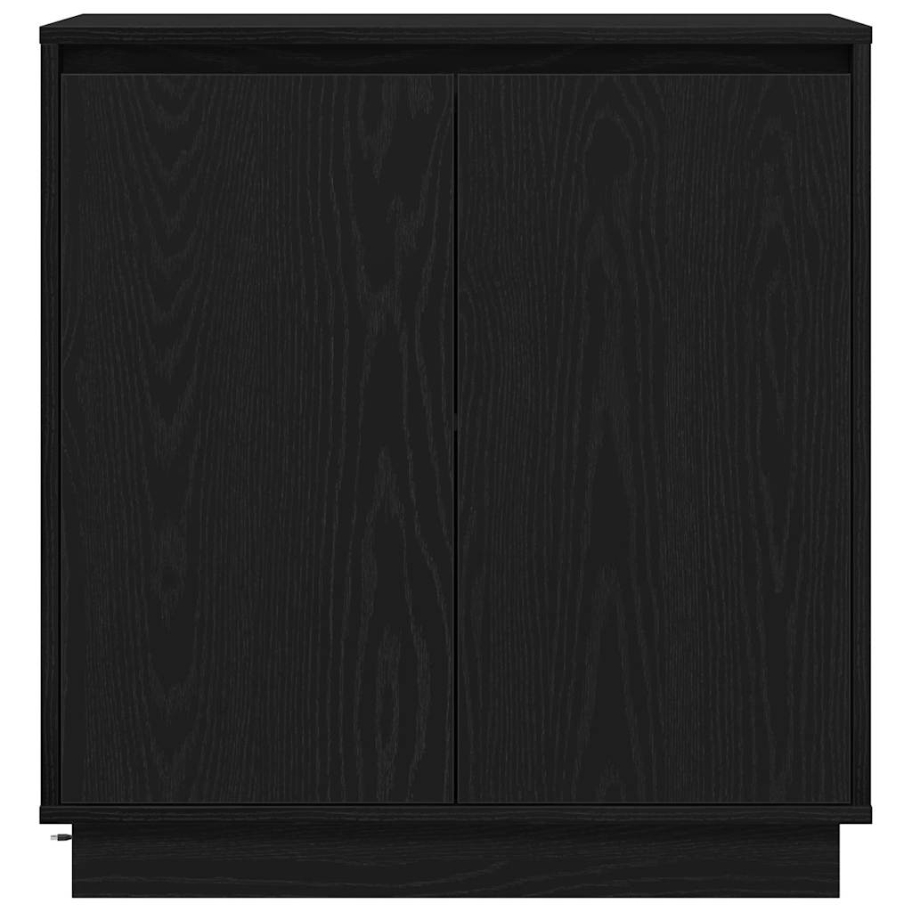 Skänk med hylla Svart Ek 71 x 34.5 x 75 cm Konstruerat trä