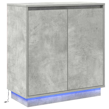 Skänk med hylla Betonggrå 71 x 34.5 x 75 cm Konstruerat trä