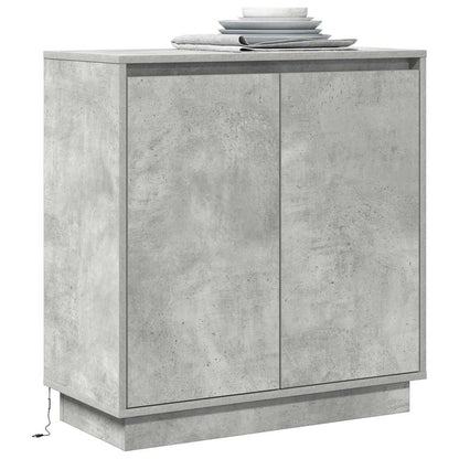 Skänk med hylla Betonggrå 71 x 34.5 x 75 cm Konstruerat trä