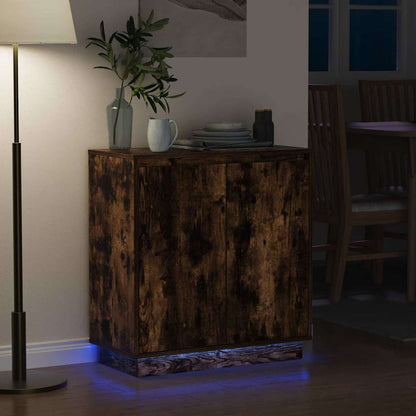 Skänk med hylla Rökt ek 71 x 34.5 x 75 cm Konstruerat trä