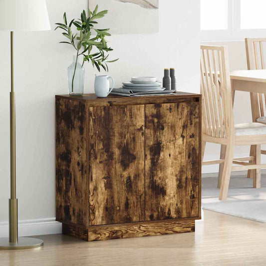 Skänk med hylla Rökt ek 71 x 34.5 x 75 cm Konstruerat trä