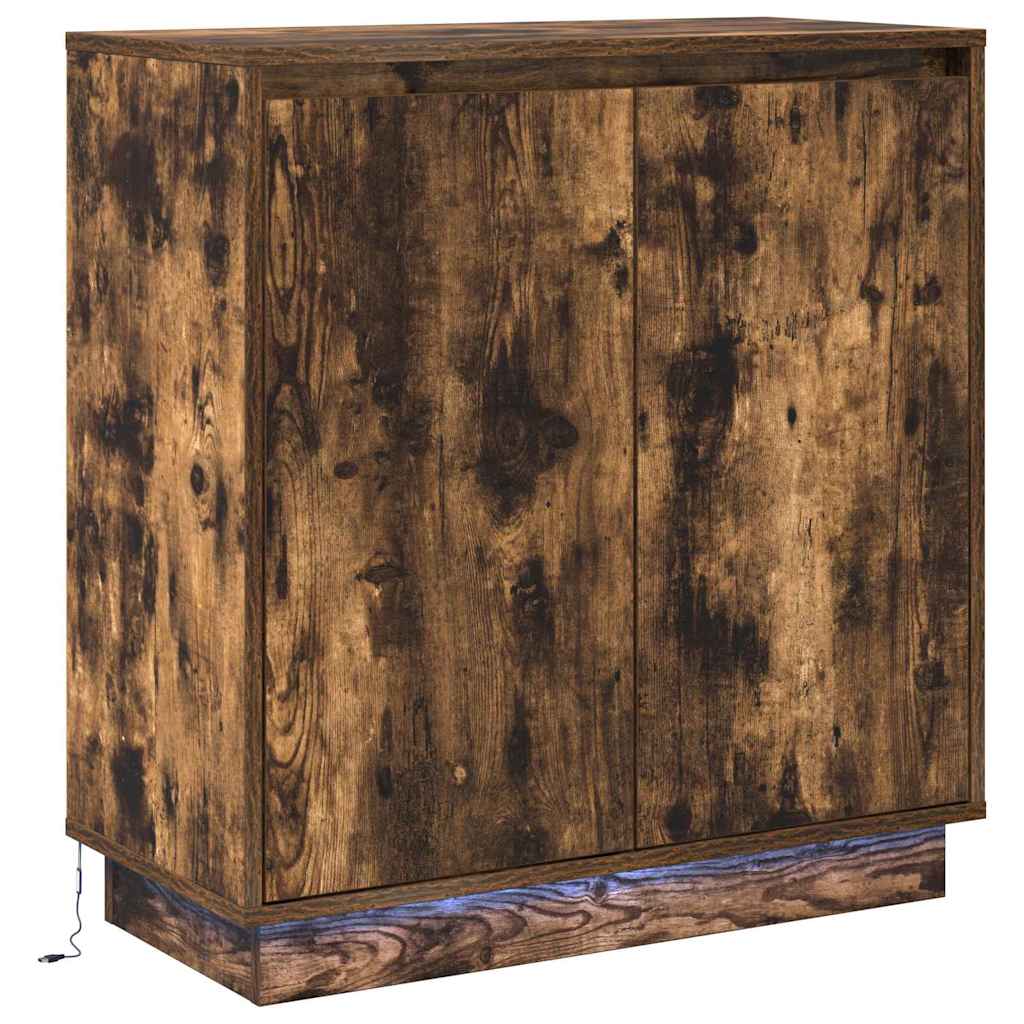 Skänk med hylla Rökt ek 71 x 34.5 x 75 cm Konstruerat trä