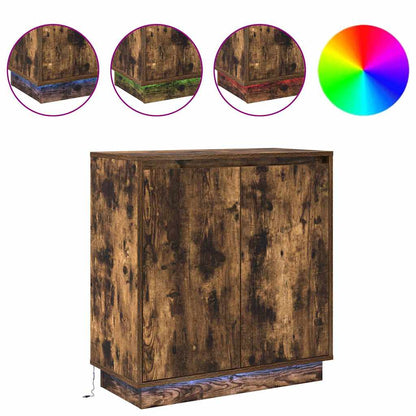 Skänk med hylla Rökt ek 71 x 34.5 x 75 cm Konstruerat trä