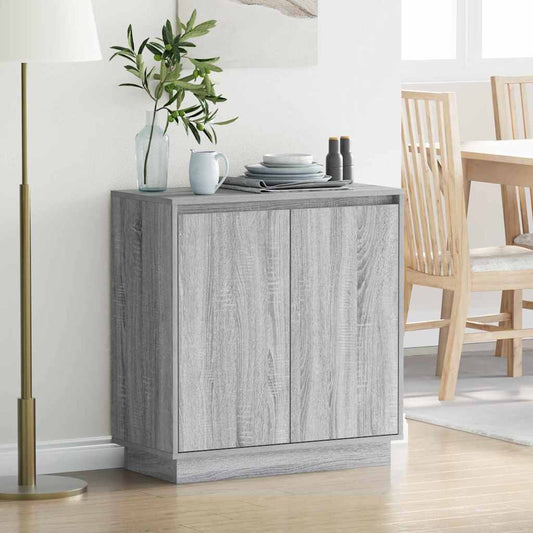 Skänk med hylla Grå Sonoma 71 x 34.5 x 75 cm Konstruerat trä